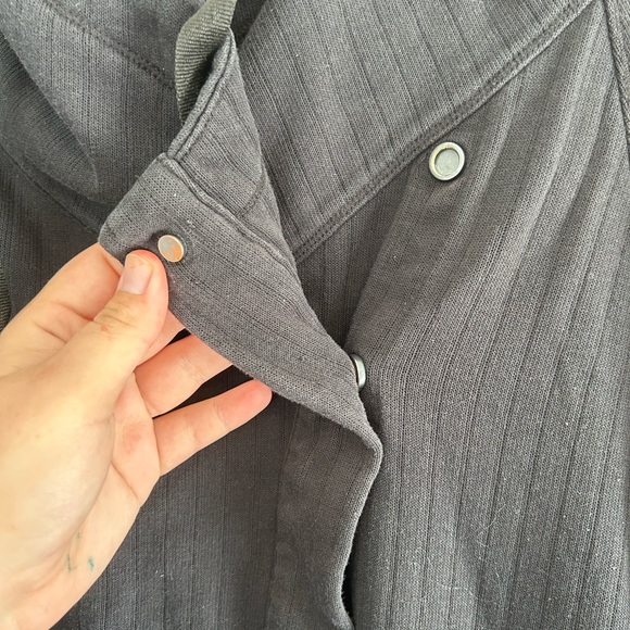 Shambhala large black wrap style side button up cardigan sweater - Picture 6 of 9